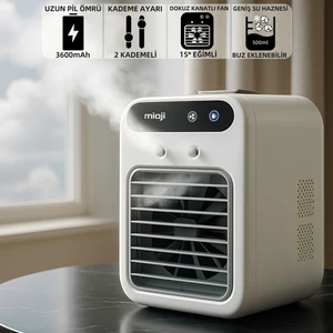 Mio AC4 3600mAh Taşınabilir Buharlı Buzlu Nemlendirici Hava Soğutucu Vantilatör Fan