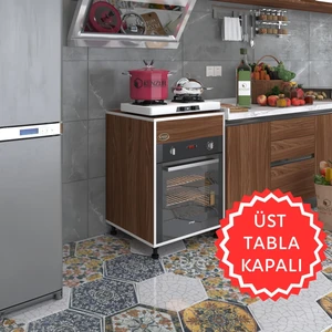 Kenzlife ankastre modülü kabini kalimera cvz 85*60*56 fırın ocak dolabı ayarlı ayaklı üstü kapalı