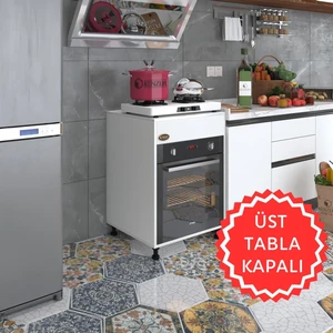 Kenzlife ankastre modülü kabini kalimera byz 85*60*56 fırın ocak dolabı ayarlı ayaklı üstü kapalı