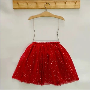Çocuksan Baby&Kids Wear Nokta Baskılı 23 Nisan 29 Ekim 19 Mayıs Düğün Doğum Günü ve Parti Tüllü Etek Kız Çocuk