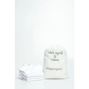 Buluş Organic 3'lü Beyaz Özel Topuk Teknolojili Viskon Kadın Patik Çorap