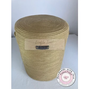 Double Knot Design Sebil Kılıfı Dekoratif Sepet - Organizer Hasır Jüt Tress  Sebil Kılıfı