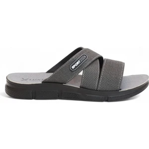 2172-LUXTER Panda Çapraz Halatlı Günlük,havuz ve Plaj Için Uyumlu Erkek Terlik - NKT02172-FÜME-41