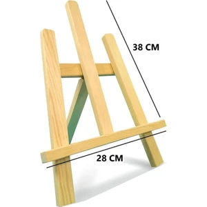 Hobi Markert Art Masaüstü Şövale, Ahşap, Mini Şövale, Üç Ayaklı, Resim Şövalesi, Ressam Sehpası