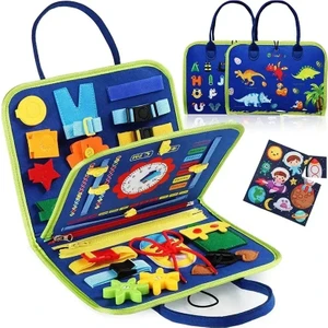 Montessori Kids Seyahat Oyuncak Keçe Etkinlik Sessiz Kitaplar Meşgul Kurulu Etkinliği Eğitim Duyusal Öğrenme Kitap Çizimi: Mavi (Yurt Dışından)