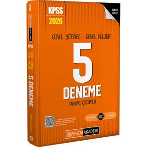 Pegem Akademi Yayıncılık 2026 KPSS Genel Yetenek Genel Kültür Tamamı Çözümlü 5 Deneme