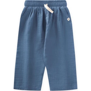 Müslin Pantolon 1-7 Yaş Indigo Mavi