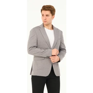 Erkek Slim Fit Blazer Ceket Gri