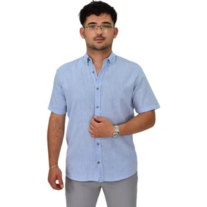 Erkek Pamuklu Yazlık Kısa Kol Gömlek 9664 BGL-ST04595