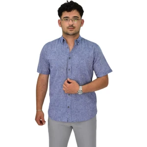 Erkek Pamuklu Yazlık Kısa Kol Gömlek 9664 BGL-ST04595