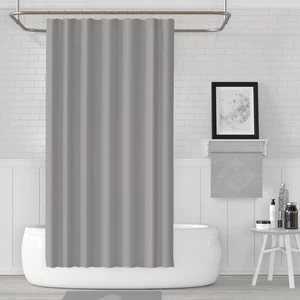 Banyo Perdesi 1x120x200 Tek Kanat Duş Perdesi Halka Hediyeli Duşakabin Perdesi 0010 Gri
