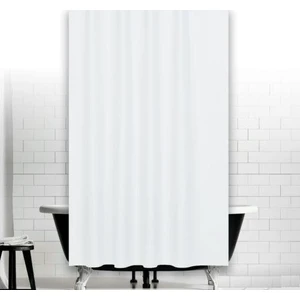 Banyo Perdesi 1x120x200 Tek Kanat Duş Perdesi Halka Hediyeli Duşakabin Perdesi 0010 Beyaz