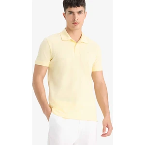 %100 Pamuk Slim Fit Dar Kesim Polo Yaka Kısa Kollu Pamuklu Nakışlı Pike Tişört E2633AX25SM