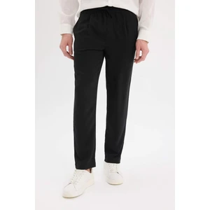 Relax Fit Rahat Kesim Kısa Paça Keten Görünümlü Yazlık Kumaş Pantolon E4790AX25SM