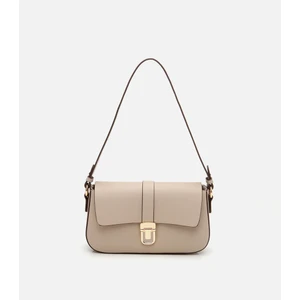 03CAH304910A310 KADIN Bej Kilit Detaylı Çapraz Askılı Çanta