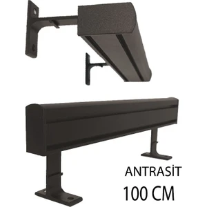 Vip Dekoratif Perde Ray Kornişi alüminyum 2 Kanallı  10 cm Orijinal Alüminyum Ayaklı