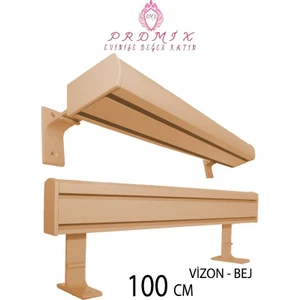 Vip Dekoratif Perde Ray Kornişi alüminyum 2 Kanallı  10 cm Orijinal Alüminyum Ayaklı