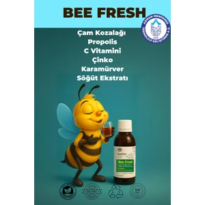 Bee Fresh - Bitkisel Takviye Edici GıdaÇam Kozalağı Propolis C Vitamini Çinko Karamürver Söğüt Ekstratı Şurup 150ml - Harbee Bee-Fresh Takviye edici Gıda