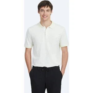 Ekru Polo Yaka %100 Pamuk T-Shirt