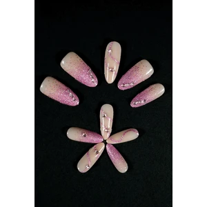 Pop Beauty Takma Tırnak Seti & Zararsız Yapıştırıcı, El Yapımı (Handmade)