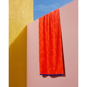 Palmie %100 Pamuk Plaj Havlusu - Turuncu - 70X150 cm