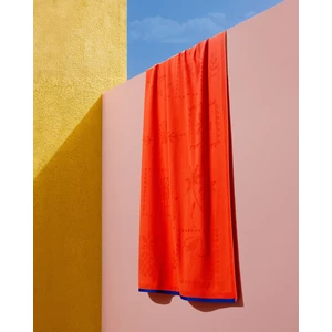 Sorle %100 Pamuk Plaj Havlusu - Turuncu - 70X150 cm
