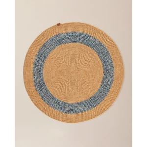 Vernal Yuvarlak Kilim - Naturel/mavi - 100 cm