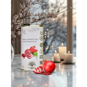 Gold Vital Nar Çekirdeği Yağı 1 Lt - Soğuk Sıkım, Saf & Doğal Ürün