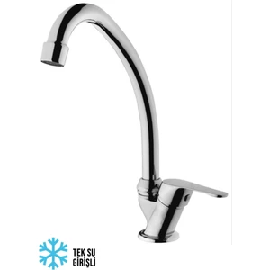 Aç-Kapa Tek Su Girişli Lavabo Mutfak Bataryası Tekli Mix