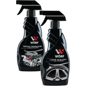 Wörf 2'li Oto Bakım & Temizlik Seti - Lastik Parlatıcı ve Motor Temizleyici