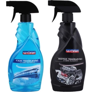 Wörf 2'li Oto Bakım & Temizlik Seti - Motor Temizleyici ve Cam Temizleyici
