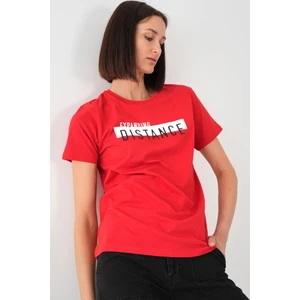 Alexander Gardi Alexandergardı Baskılı T-Shirt, Kırmızı (E21-UN)