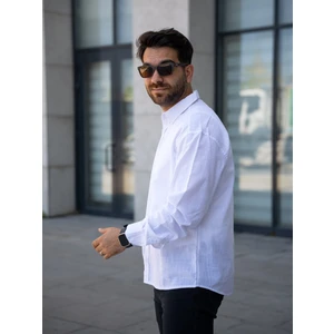 Uzun Kol Keten Gömlek