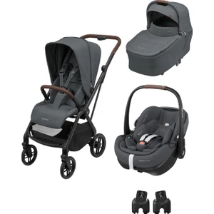 Maxi- Cosi Leona2 3 Ü 1 Arada Seyahat Sistem Bebek Arabası Twillic Graphite