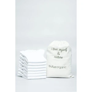 Buluş Organic 7'li Beyaz Organik Penye Pamuk Kadın Patik Çorap