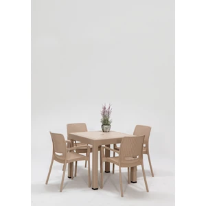 Rattan Kollu Bahçe Masa Takımı – Cappucino