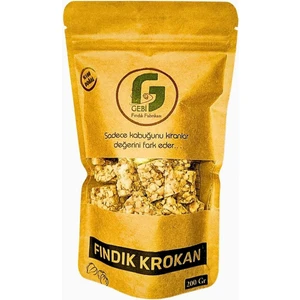 Doypack Ambalajda Fındık Krokan -Taze Üretim, Yeni Mahsül - 200 gr