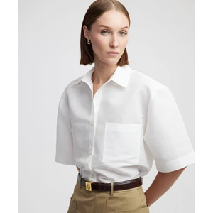 Keten Karışımlı Tek Cepli Gömlek IS1240025342018