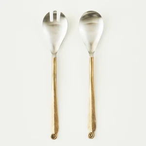 Finta Salata Servis Seti Naturel (25X5 Cm)