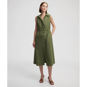 Beli Büzgülü Poplin Gömlek Elbise IS1250002323022