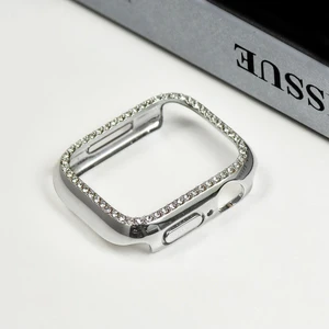 Apple Watch SERI10-46MM Uyumlu Kasa Koruyucu Işıltılı Parlak Taşlı Koruma