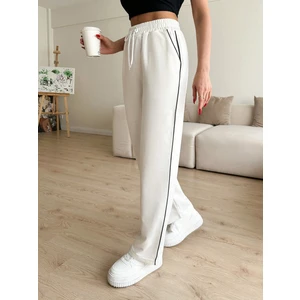 Unısex Iki Iplik Beli Lastikli Oversize Bol Paça Baggy Eşofman Altı