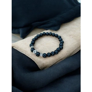 🔸 “kararlılığın Simgesi” – Siyah Oniks Doğal Taş Güç Bilekliği