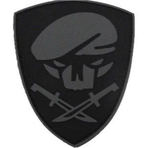Single Sword Komando Bere-Bıçak Plastik Patch - Peç Siyah