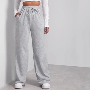 Unısex Iki Iplik Beli Lastikli Oversize Bol Paça Lastikli Eşofman Altı
