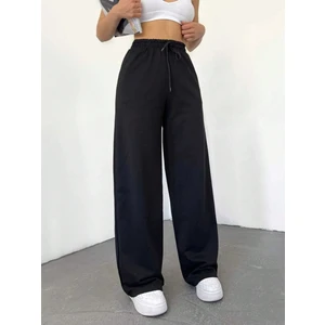 Unısex Iki Iplik Beli Lastikli Oversize Bol Paça Lastikli Eşofman Altı