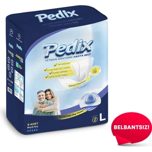 Anatomik Hasta Bezi Büyük Boy (L) 8 Adet (Belbantsız)