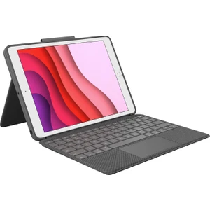 Combo Touch 10.2" iPad 7. 8. ve 9. Nesil ile Uyumlu Çok Yönlü Türkçe Klavyeli Kılıf - Gri