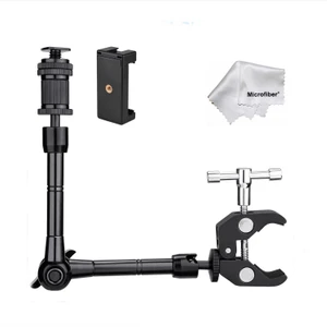 11" Inç Magic Arm Sihirli Kol + Super Crab Clamp Kelepçe + Telefon Tutucu