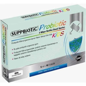 Kids Çocuklar Için Probiyotik Mikroorganizma Içeren 5 ml x 10 Flakon